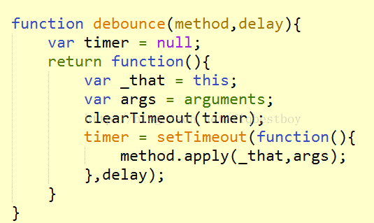 Debounce（函数去抖）代码