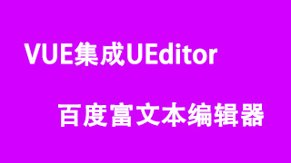 VUE集成UEditor百度富文本编辑器